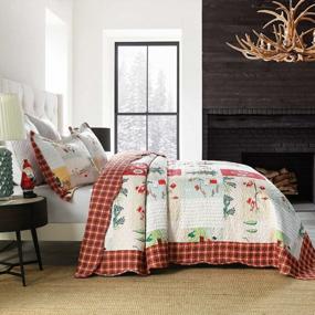 img 1 attached to MarCielo Christmas Quilt Set Bedspread Set B022,Red,King,B022_K