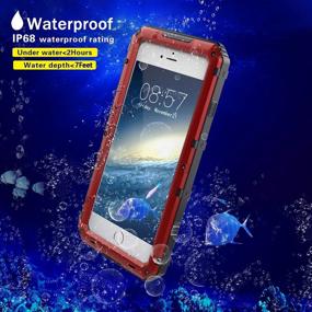 img 3 attached to HUAAKE Iphone7 Plus Waterproof 8+ Metal Case Diving Protection Cover Dustproof Shockproof Outdoor Sports Special Case Strong And Sturdy For Iphone8 Plus