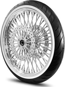 img 1 attached to 🔘 21X3.5 52 Spoke Wheel for Harley Touring Bagger 2008-Above (NO ABS) w/Tire & Rotors (Chrome & White Wall Tire) - Enhanced SEO