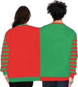 img 3 attached to Мужской/женский свитер Ugly Christmas с круглым вырезом, пуловер, рубашка с длинными рукавами - PIZOFF Unisex Two Person