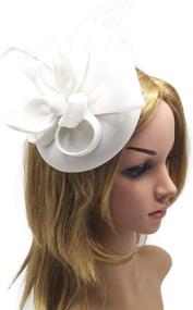 img 3 attached to Biruil Fascinator Imitation Sinamay Feather Women's Accessories : Special Occasion Accessories