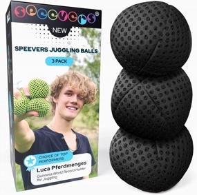 img 4 attached to Приготовьтесь жонглировать Speevers: набор из 3 мячей для всех, 14 ярких цветов, 2 слоя сетки и дорожный футляр - Xballs Juggling Balls