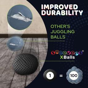 img 2 attached to Приготовьтесь жонглировать Speevers: набор из 3 мячей для всех, 14 ярких цветов, 2 слоя сетки и дорожный футляр - Xballs Juggling Balls