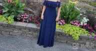 img 1 attached to Ever-Pretty Womens Off The Shoulder Ruffle Party Dresses Side Split Beach Maxi Dress 07679 review by Allie Reynolds
