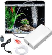 portable ultra quiet usb drive aquarium air pump: efficient 90l/h aerator for 300-gallon fish tanks, indoor and outdoor use логотип