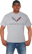 🏎️ chevy corvette c7 men's crew neck t-shirt by jh design group in black, gray, and red logo