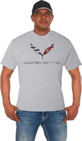 img 4 attached to 🏎️ Chevy Corvette C7 Men's Crew Neck T-Shirt by JH DESIGN GROUP in Black, Gray, and Red