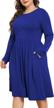 stylish plus size dresses: comfortable crew neck & long sleeves with empire waist & convenient pockets for casual wear – shop now! logo