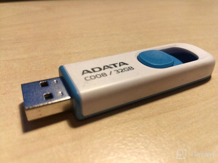 img 1 attached to 💾 ADATA C008 16GB USB 2.0 Retractable Capless Flash Drive, White/Blue - High-speed storage with hassle-free design review by Aze Haha ᠌