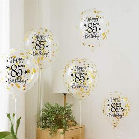 img 2 attached to 🎉 Gold 85th Confetti Latex Balloons: Celebrate 85 Years in Style with 16 Stunning Happy Birthday Party Decorations