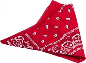 img 3 attached to CoverYourHair Paisley Bandanas - 100% Cotton Bandanas - Cowboy Bandanas - 6 Pack Assorted Western Headwraps