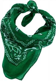 img 2 attached to CoverYourHair Paisley Bandanas - 100% Cotton Bandanas - Cowboy Bandanas - 6 Pack Assorted Western Headwraps