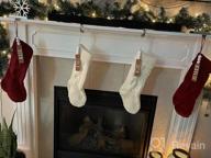 img 1 attached to Cozy Up With LimBridge'S 4 Pack Of Large-Sized Cable Knit Christmas Stockings For A Rustic And Personalized Holiday Decor review by Spliff Sinha