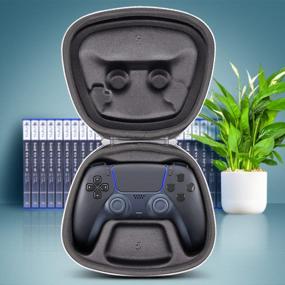 img 3 attached to Protective Black Travel Case For PS5 DualSense Wireless Controller - Home Storage Holder And Carrying Bag For Safekeeping Of PlayStation 5 Controller