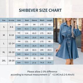 img 1 attached to Women'S Floral V Neck Dress - SHIBEVER Casual Tunic Long Sleeve Ruffle Swing Party Mini Dresses