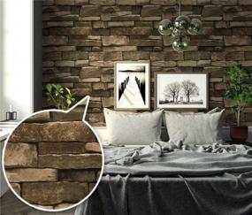 img 3 attached to 17.7In X 32Ft Peel & Stick Wallpaper - Self-Adhesive, Removable Stone Brick Home Decor