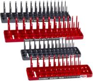 🔧 hansen global 92003 3-row socket tray set - 4-pieces, sae & metric, in red & grey: organize your tools efficiently logo