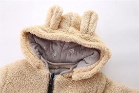 img 1 attached to Adorable and Warm Sherpa Jacket: Mud Kingdom Little Boys Girls' Funny Dinosaur Hooded Fleece Lined