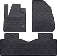 🚗 san auto car floor mats for 2017-2022 cadillac xt5, 2017-2020 gmc acadia, 2019-2022 chevrolet blazer - front & second seat floor liners | rubber, full black, all-weather, heavy-duty & odorless logo