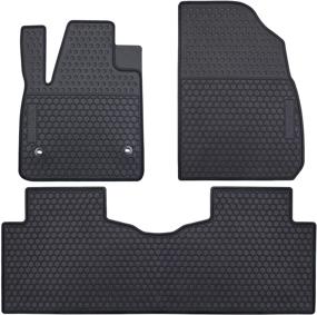 img 4 attached to 🚗 San Auto Car Floor Mats for 2017-2022 Cadillac XT5, 2017-2020 GMC Acadia, 2019-2022 Chevrolet Blazer - Front & Second Seat Floor Liners | Rubber, Full Black, All-Weather, Heavy-Duty & Odorless