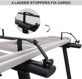 img 2 attached to StarONE Universal Aluminum Adjustable Pickup Truck Bed Ladder Rack With Ladder Stops