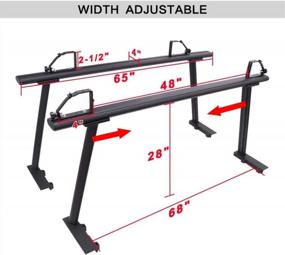img 3 attached to StarONE Universal Aluminum Adjustable Pickup Truck Bed Ladder Rack With Ladder Stops