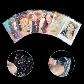 img 2 attached to 100 Pack Star Shape Laser Kpop Clear Sleeves 59X90Mm Idol Photo Cards Protector Shield Cover Baskiss Unsealable Trading Card Sleeves