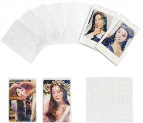 img 4 attached to 100 Pack Star Shape Laser Kpop Clear Sleeves 59X90Mm Idol Photo Cards Protector Shield Cover Baskiss Unsealable Trading Card Sleeves