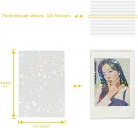 img 3 attached to 100 Pack Star Shape Laser Kpop Clear Sleeves 59X90Mm Idol Photo Cards Protector Shield Cover Baskiss Unsealable Trading Card Sleeves