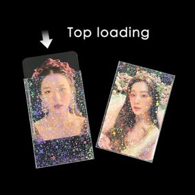 img 1 attached to 100 Pack Star Shape Laser Kpop Clear Sleeves 59X90Mm Idol Photo Cards Protector Shield Cover Baskiss Unsealable Trading Card Sleeves