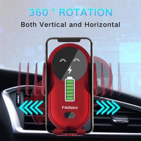 img 2 attached to 🚗 2022 Smart Wireless Car Charger Phone Holder: Ultimate Convenience for iPhone13/12 & Samsung S10/S9 - Auto Sensing, Fast Charging Compatible