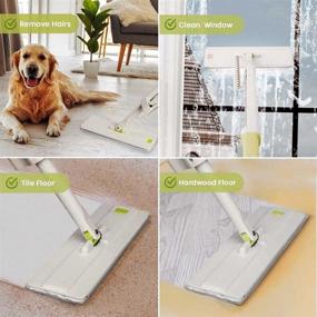 img 2 attached to 🧹 Efficient Floor Cleaning Made Easy: HoMettler Microfiber Mop with Self Wringer Set for Hardwood, Tile, Laminate & Wooden Floors (MTL-RWX001)