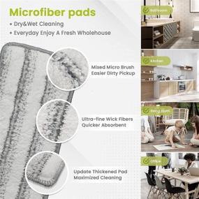 img 3 attached to 🧹 Efficient Floor Cleaning Made Easy: HoMettler Microfiber Mop with Self Wringer Set for Hardwood, Tile, Laminate & Wooden Floors (MTL-RWX001)