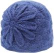 soft crochet skullies beanie hat for women with flower accent - perfect winter knit headwear by zlyc logo
