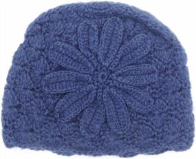img 1 attached to Soft Crochet Skullies Beanie Hat For Women With Flower Accent - Perfect Winter Knit Headwear By ZLYC
