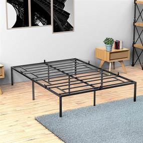 img 4 attached to IDEALHOUSE Full Metal Platform Bed Frame With Sturdy Steel Bed Slats,Mattress Foundation No Box Spring Needed Large Storage Space Easy To Assemble Non-Shaking And Non-Noise Black, C80