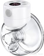 💧 fisroa wearable breast pump: hands-free, low noise, wireless electric pump with lcd display & memory function - 2 modes & 9 levels - 24mm flange (single) logo