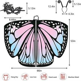 img 1 attached to Women'S Butterfly Shawl Cape - Perfect Costume Accessory For Nymphs, Pixies, And Fairies