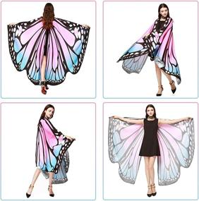 img 3 attached to Women'S Butterfly Shawl Cape - Perfect Costume Accessory For Nymphs, Pixies, And Fairies