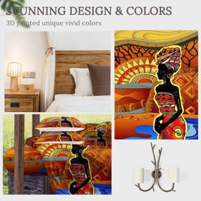 img 1 attached to 3D Printed African Woman Bed Set - Sleepwish Afro Queen Comforter With Reversible Comforter, Pillow Cases & Cushion Cover