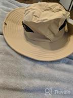 img 1 attached to Sun Hats For Men/Women, Wide Brim Bucket Hat Waterproof Breathable Packable Boonie Hat For Fishing UPF 50 UV Protection review by Cameron Rosa
