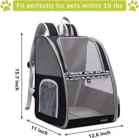 img 3 attached to ALCLM Pet Carrier Backpack for Dogs and Cats - Airline Approved, Ventilated Mesh, Designed for Travel, Hiking, Walking & Outdoor Use - Black
