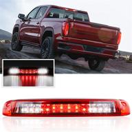 🚦 led third brake light for chevrolet silverado/gmc sierra 1500 2500 3500/hd classic - rear cargo lamp assembly, high mount stop light (red lens) логотип