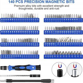 img 3 attached to Обновите Apsung 180 в 1 наборе прецизионных отверток: шлиц, Phillips, Torx и другие биты для ремонта iPhone/Android/компьютера!