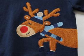 img 1 attached to 🦌 FEDPOP Reindeer Sweatshirt for Boys | Crewneck Pullover | Fashion Hoodies & Sweatshirts