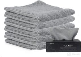 img 4 attached to LPOOR Microfiber Grey 20Pcs All Purpose Towels，Scratch