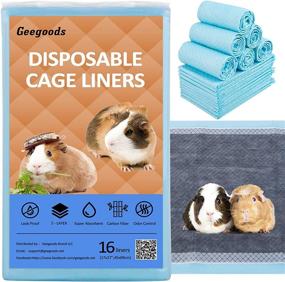 img 4 attached to 🐹 Geegoods Disposable Guinea Pig Cage Liners: Odor-Controlled Pee Pads, Super Absorbent, Perfect for C&amp;C Cage Liners