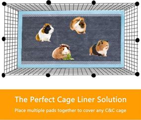 img 3 attached to 🐹 Geegoods Disposable Guinea Pig Cage Liners: Odor-Controlled Pee Pads, Super Absorbent, Perfect for C&amp;C Cage Liners