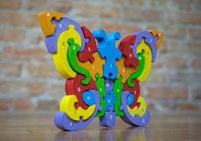img 1 attached to BeginAgain Butterfly A To Z Puzzle - Educational Wooden Alphabet Puzzle - Kids 2 And Up