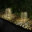 kaixoxin solar lantern lights for hanging or table outdoor solar light for patio courtyard garden (silver-1) logo
